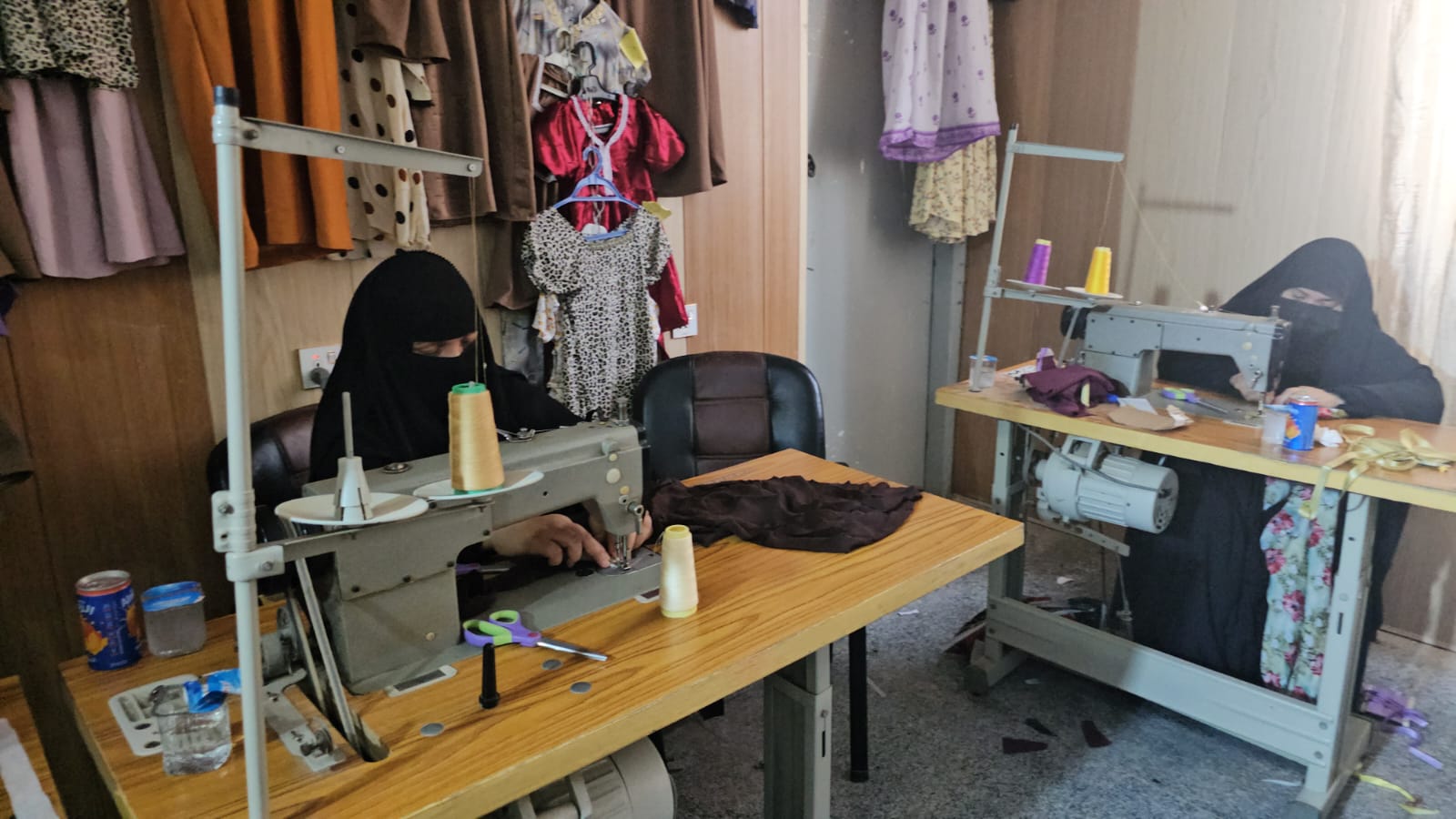Sewing course in Al-Rifai — trainees at work